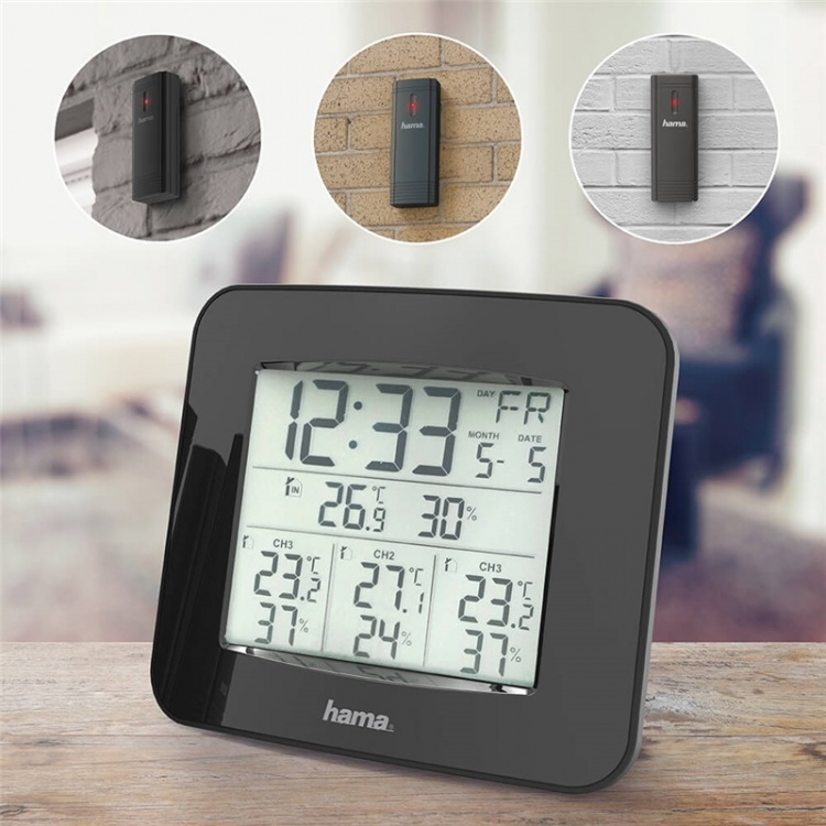 Hama Sääasema EWS-Trio 3x Sensor Musta Hama Sääasema EWS-Trio 3x Sensor Musta