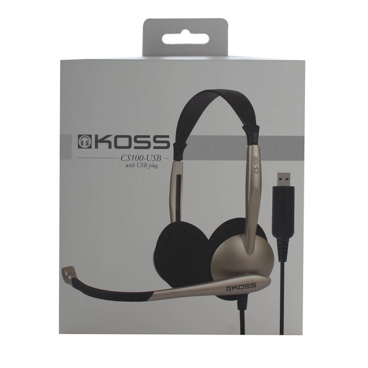 Koss Kuulokkeet CS100 USB On-Ear Mic Kulta / Musta Koss Kuulokkeet CS100 USB On-Ear Mic Kulta / Musta