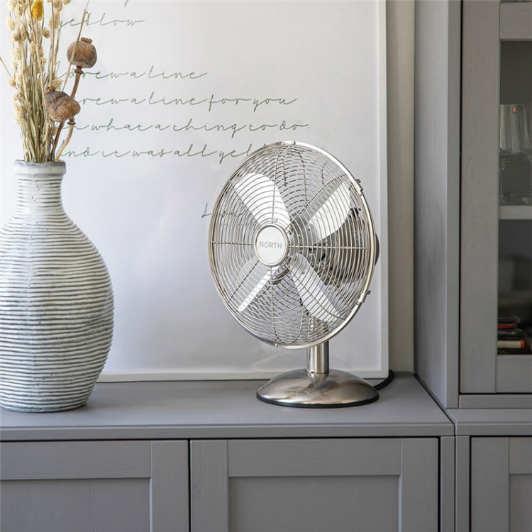 NORTH Pöytätuuletin 30cm Satin Chrome NORTH Pöytätuuletin 30cm Satin Chrome