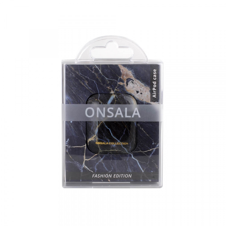 Onsala COLLECTION Airpods Kotelo 1st and 2nd Generation Black Galaxy Marble