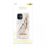 Onsala COLLECTION Suojakuori Matta White Rhino Marble iPhone 12 Mini