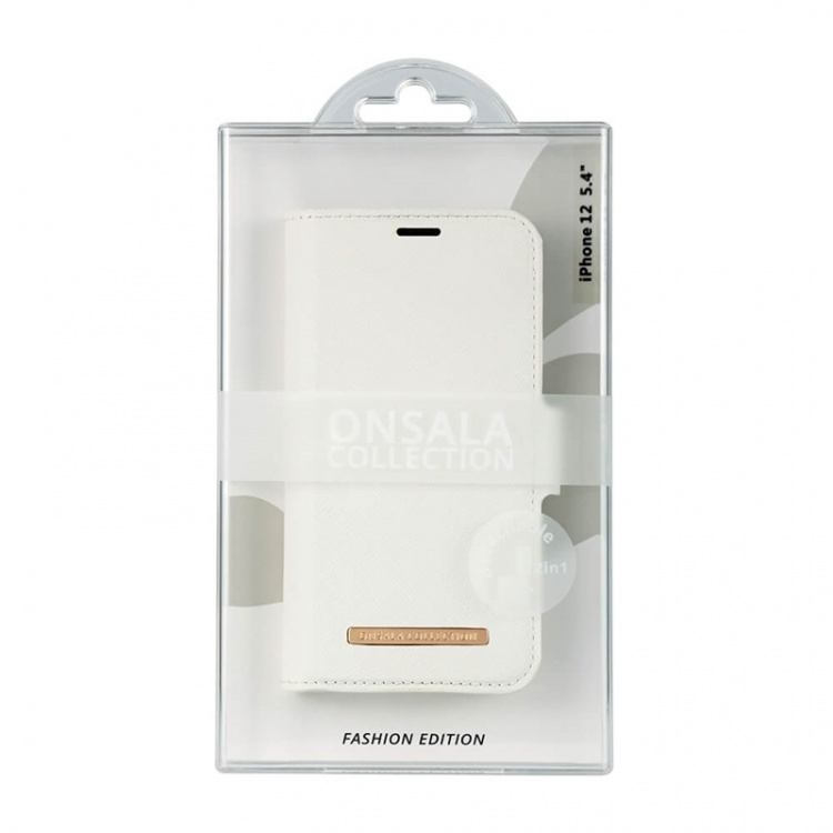 Onsala Lompakko iPhone 12 Mini Saffiano White