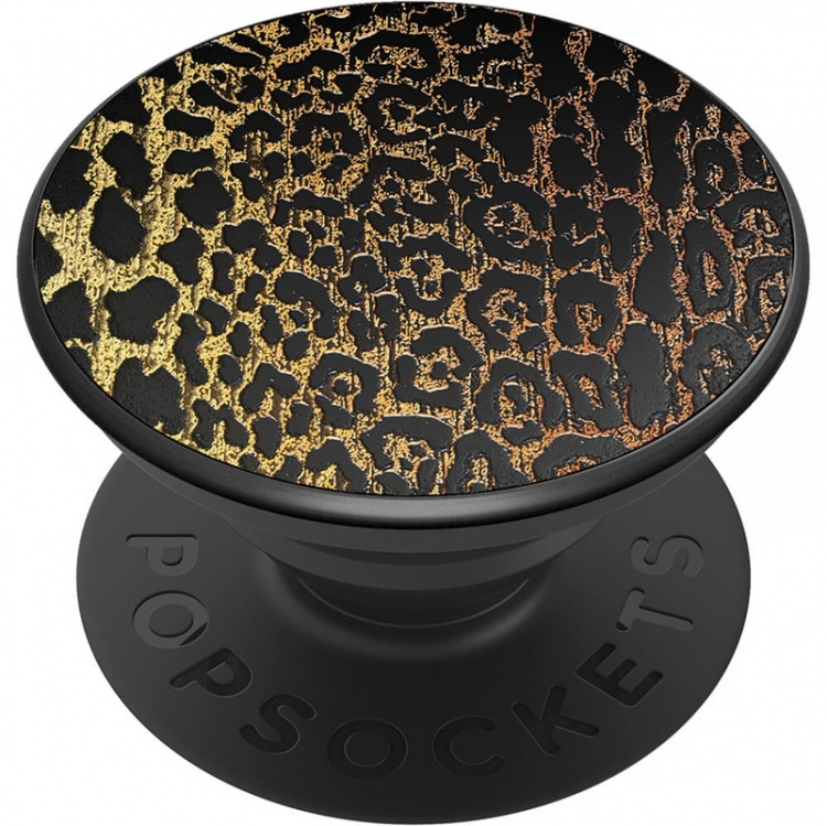 PopSockets Embossed Metal Leopard Irrotettava Grip Telinetoiminnolla LUXE