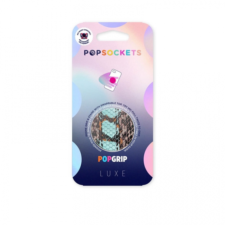 PopSockets Embossed Metal Water Snake Irrotettava Grip Telinetoiminnolla LUXE