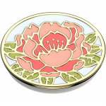 PopSockets Enamel Blooming Peony Pink Avtagbart Grip med Ställfunktion Premium
