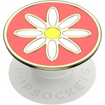 PopSockets Enamel Quaint Daisy Coral Irrotettava Grip Telinetoiminnolla Premium