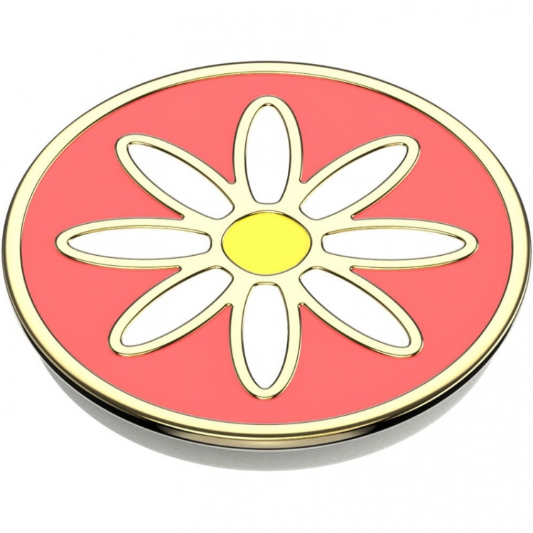 PopSockets Enamel Quaint Daisy Coral Irrotettava Grip Telinetoiminnolla Premium