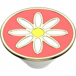 PopSockets Enamel Quaint Daisy Coral Irrotettava Grip Telinetoiminnolla Premium