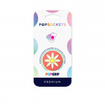 PopSockets Enamel Quaint Daisy Coral Irrotettava Grip Telinetoiminnolla Premium