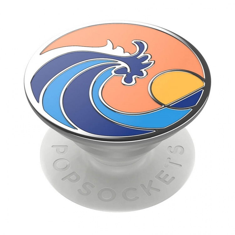 PopSockets Enamel Ride The Wave Coral Irroitettava Grip Telinetoiminnolla Premium