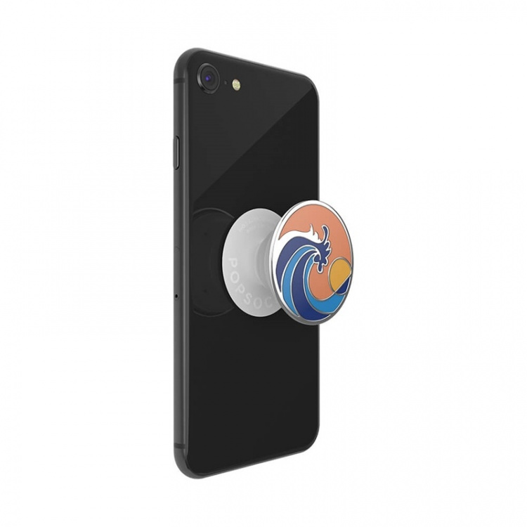 PopSockets Enamel Ride The Wave Coral Irroitettava Grip Telinetoiminnolla Premium