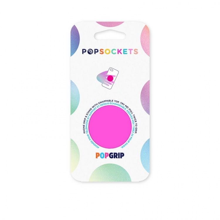 PopSockets Neon Day Glo Pink Irrotettava Grip Telinetoiminnolla