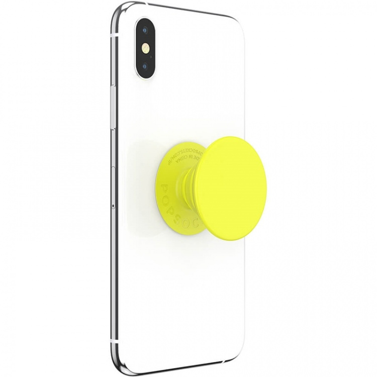 PopSockets Neon Jolt Yellow Irrotettava Grip Telinetoiminnolla