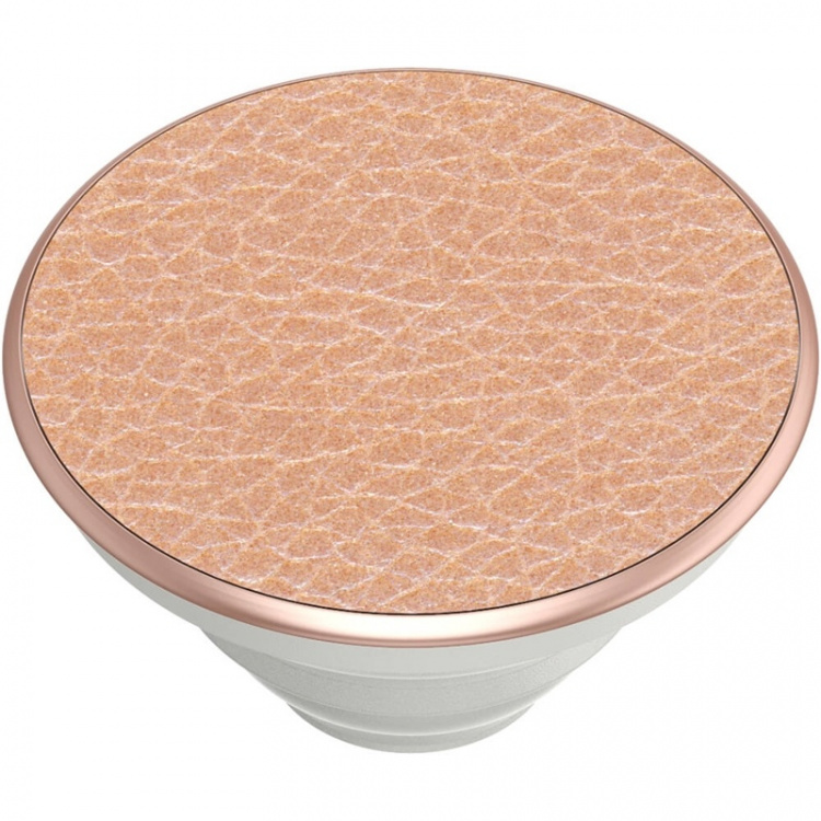 PopSockets Pebbled Vegan Leather Rose Gold Irrotettava Grip Telinetoiminnolla Premium