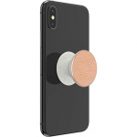 PopSockets Pebbled Vegan Leather Rose Gold Irrotettava Grip Telinetoiminnolla Premium