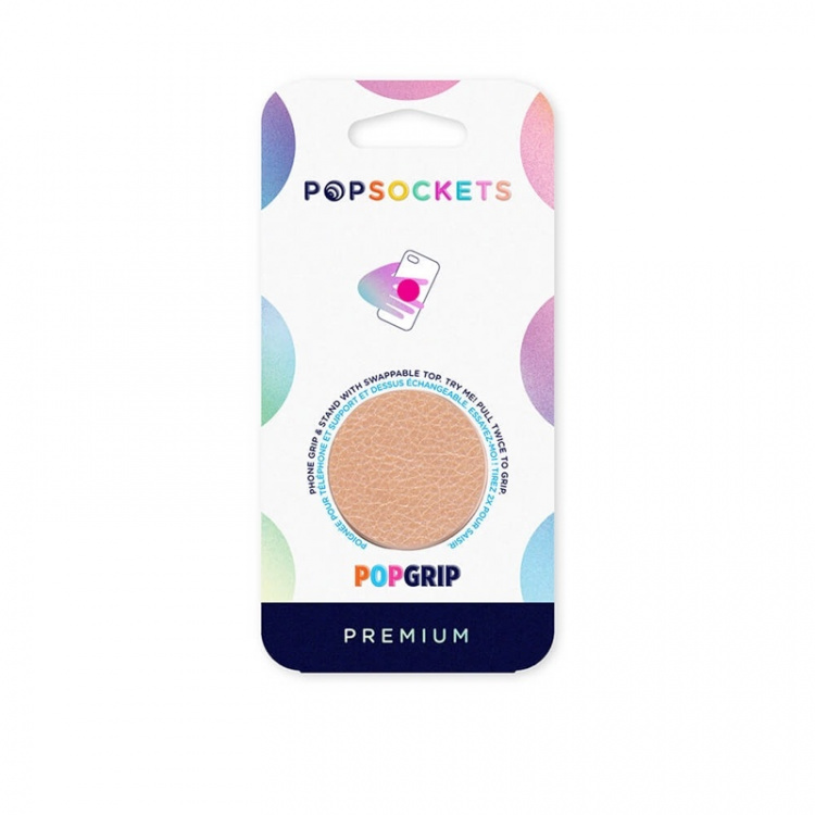 PopSockets Pebbled Vegan Leather Rose Gold Irrotettava Grip Telinetoiminnolla Premium