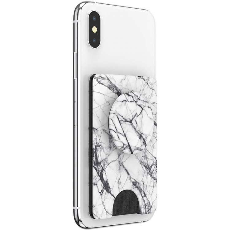 PopSockets Wallet Dove White Marble Irrotettava Puhelin Lompakko PopWallet+
