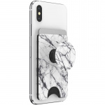 PopSockets Wallet Dove White Marble Irrotettava Puhelin Lompakko PopWallet+