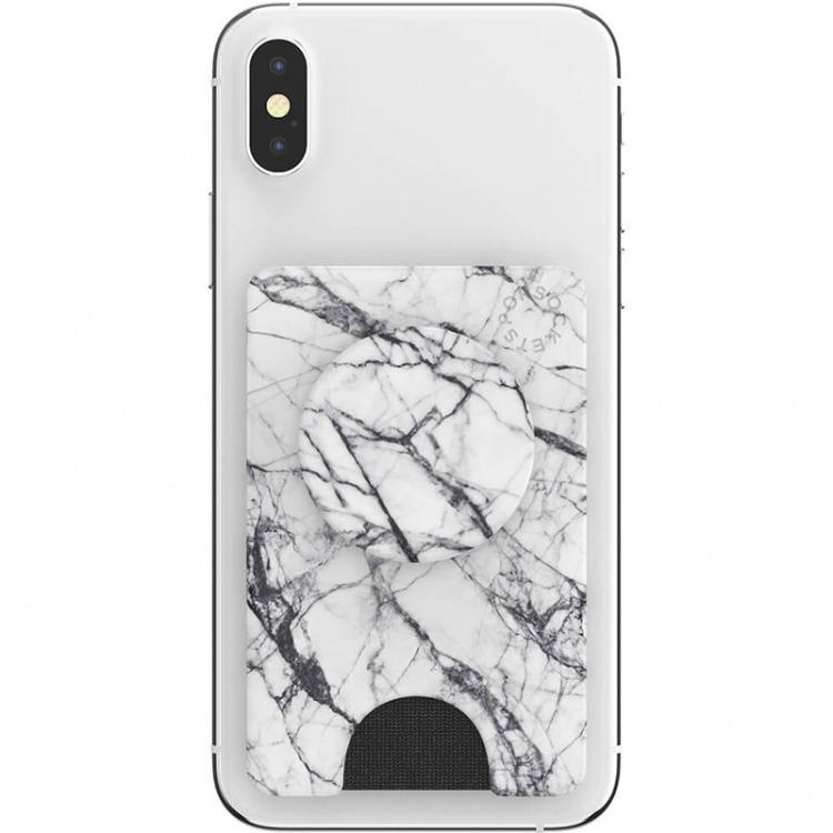 PopSockets Wallet Dove White Marble Irrotettava Puhelin Lompakko PopWallet+