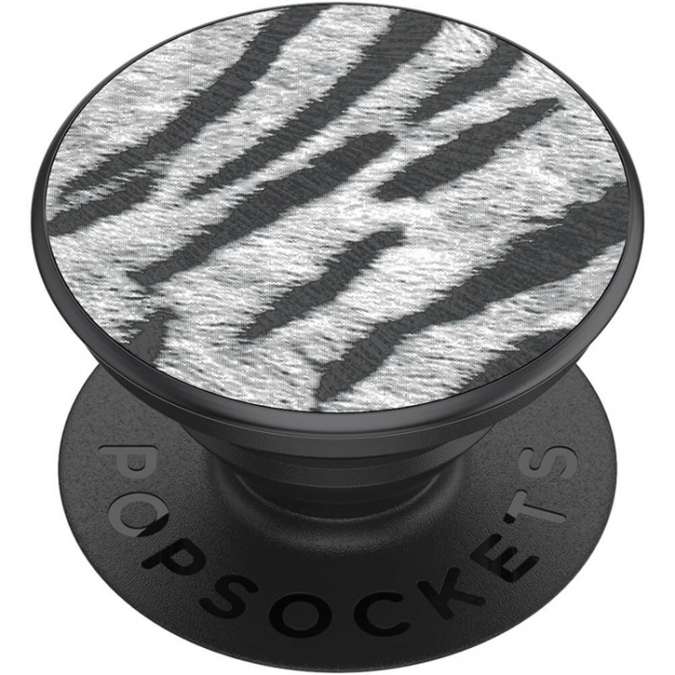 PopSockets Vegan Leather Zebra Irrotettava Grip Telinetoiminnolla Premium