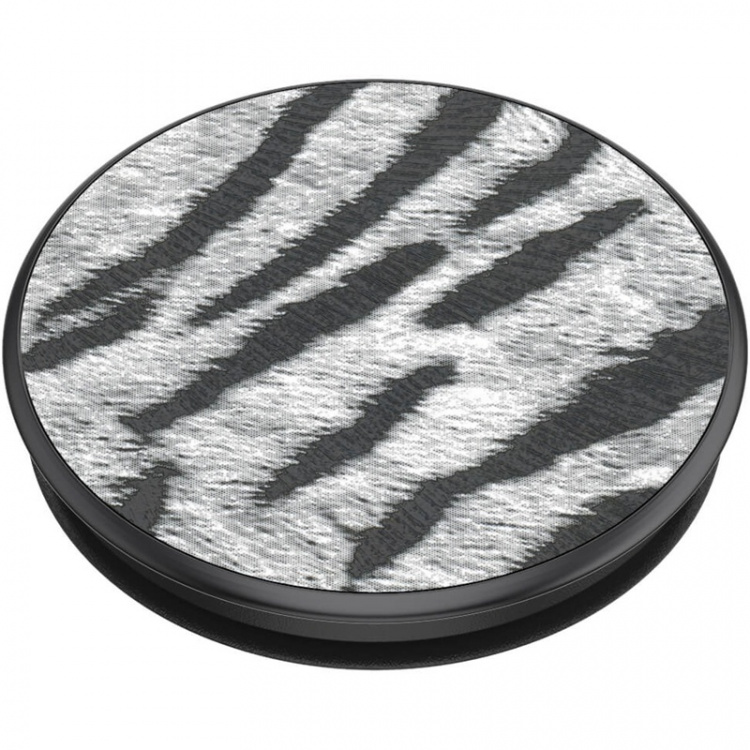 PopSockets Vegan Leather Zebra Irrotettava Grip Telinetoiminnolla Premium