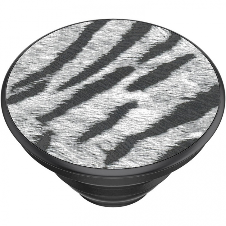 PopSockets Vegan Leather Zebra Irrotettava Grip Telinetoiminnolla Premium