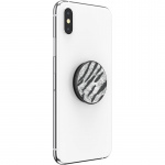 PopSockets Vegan Leather Zebra Irrotettava Grip Telinetoiminnolla Premium