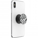PopSockets Vegan Leather Zebra Irrotettava Grip Telinetoiminnolla Premium