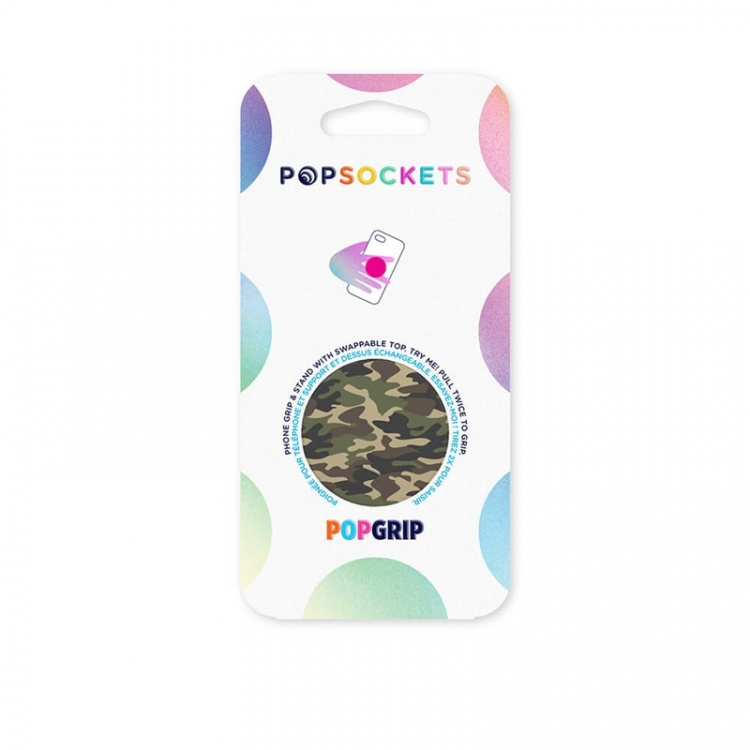 PopSockets Woodland Camo Irrotettava Grip Telinetoiminnolla