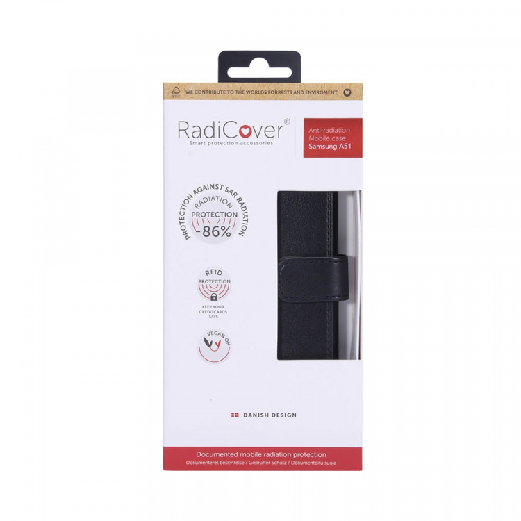 Radicover Säteilysuojattu Lompakko PU Samsung A51 Flipcover Musta Radicover Säteilysuojattu Lompakko PU Samsung A51 Flipcover Musta