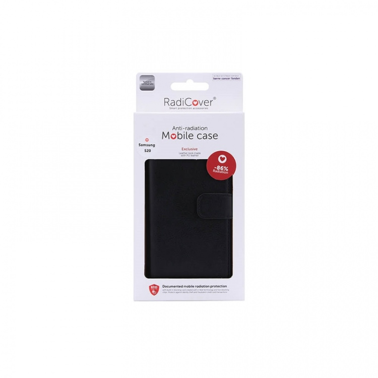 Radicover Säteilysuojattu Lompakko Tekonahka Samsung S20 Flipcover Musta Radicover Säteilysuojattu Lompakko Tekonahka Samsung S20 Flipcover Musta