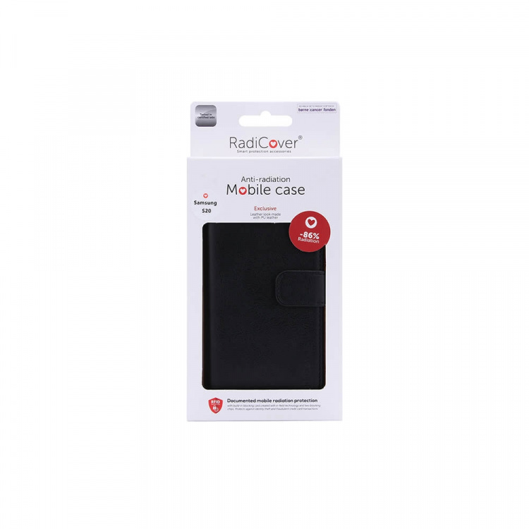 Radicover Säteilysuojattu Lompakko Tekonahka Samsung S20 Flipcover Musta Radicover Säteilysuojattu Lompakko Tekonahka Samsung S20 Flipcover Musta