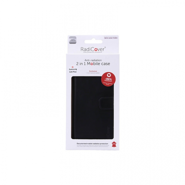Radicover Strålningsskydd Mobilfodral Skinn Samsung S20 Plus 2in1 Magnetskal Svart Radicover Strålningsskydd Mobilfodral Skinn Samsung S20 Plus 2in1 Magnetskal Svart