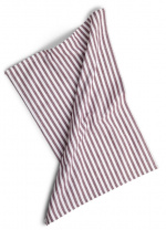 Kosta Linnewäfveri, Återvunnen kökshandduk (40x60cm), Randig, Vinröd