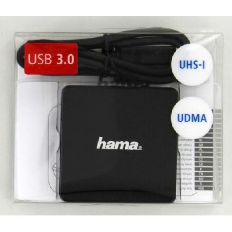 Hama Kortinlukija USB 3.0 Multi SD/microSD/CF Musta