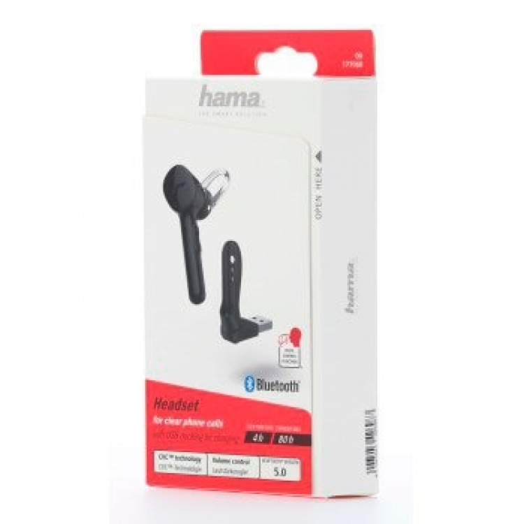 HAMA BT HF Mono MyVoice1300 Musta sis.USB laturin