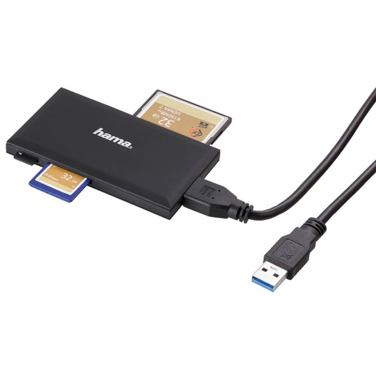 Hama Kortinlukija Multicard USB 3.0 SD/Micro/CF/MS