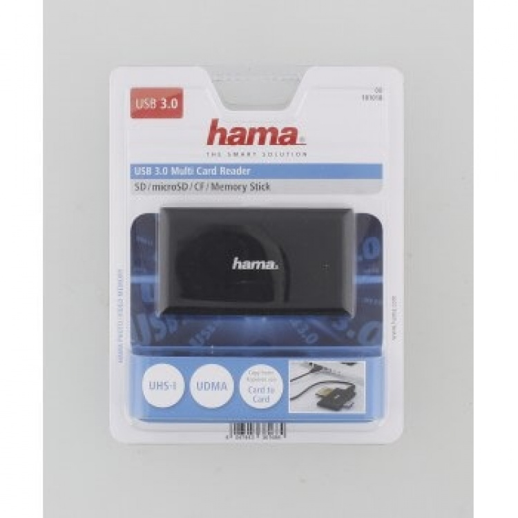 Hama Kortinlukija Multicard USB 3.0 SD/Micro/CF/MS