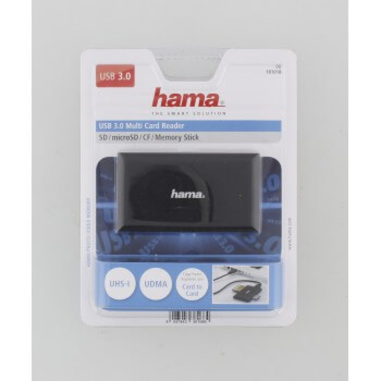 Hama Kortinlukija Multicard USB 3.0 SD/Micro/CF/MS
