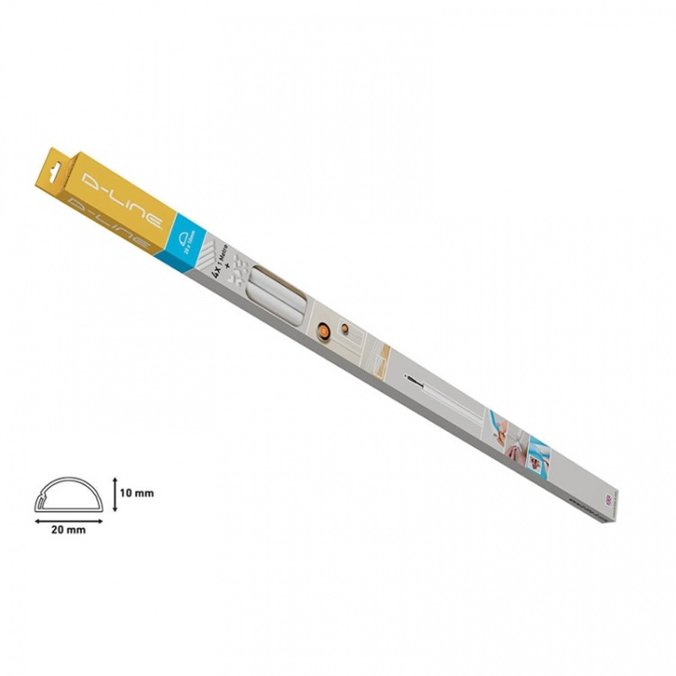 D-LINE Kaapelikanavasetti 20x10mm 4x Kaapelikanava/Lisätarvikkeet 1.0m