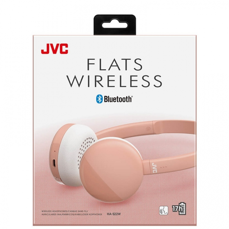 JVC Hörlur On-Ear S22 Trådlös Rosa