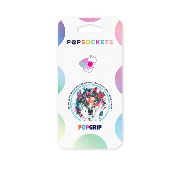 PopSockets Wolf Irrotettava Grip Telinetoiminnolla