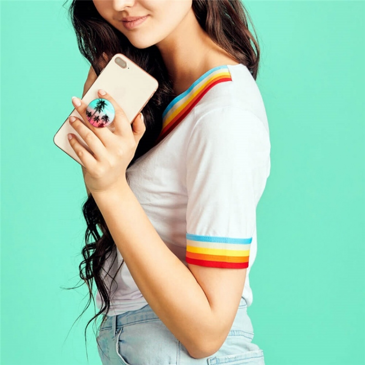 PopSockets Tropical Sunset Irrotettava Grip Telinetoiminnolla