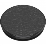 PopSockets Pebbled Vegan Leather Black Irrotettava Grip Telinetoiminnolla Premium