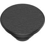 PopSockets Pebbled Vegan Leather Black Irrotettava Grip Telinetoiminnolla Premium