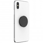 PopSockets Pebbled Vegan Leather Black Irrotettava Grip Telinetoiminnolla Premium