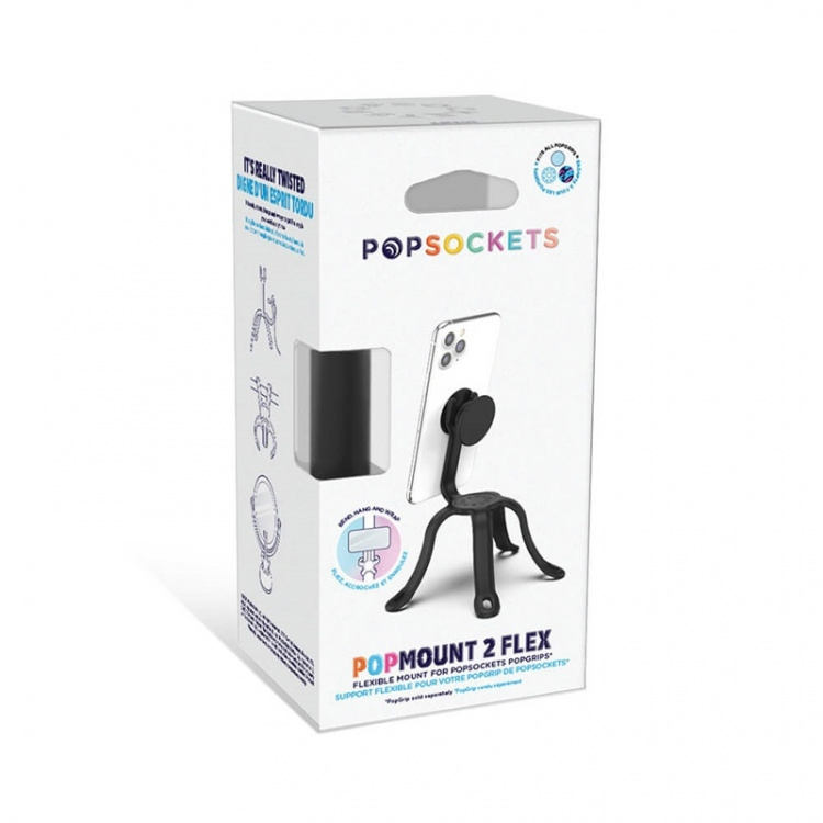 PopSockets PopMount 2 Flex Musta Universaali Pidike Tolppa/Auto/Pöytä mm PopSockets PopMount 2 Flex Musta Universaali Pidike Tolppa/Auto/Pöytä mm