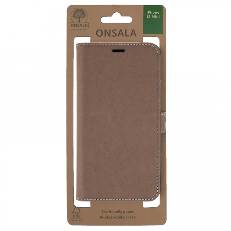 Onsala Lompakko iPhone 12 Mini Eco Ruskea