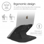 Desire2 2in1 Portabelt Laptopställ Svart 360 Roterbar inkl Mobilställ