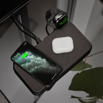 Zens Apple Watch Laturi QI USB-Stick Aluminium Musta